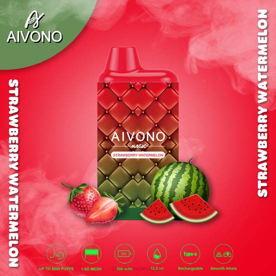 イチゴスイカ Aivono AIM MAGIC 5800口箱タバコ 082299 | Aivono Vape Review